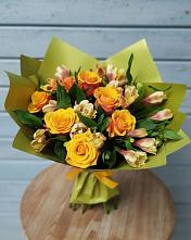 Букет цветов из:  Альстромерии и Розы в Венгерово