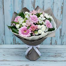 Букет цветов из:  Герберы, Альстромерии и Хризантемы #REPLACE_PRED# Венгерово