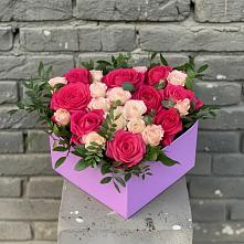 Цветочная композиция из Розы в коробке в Венгерово