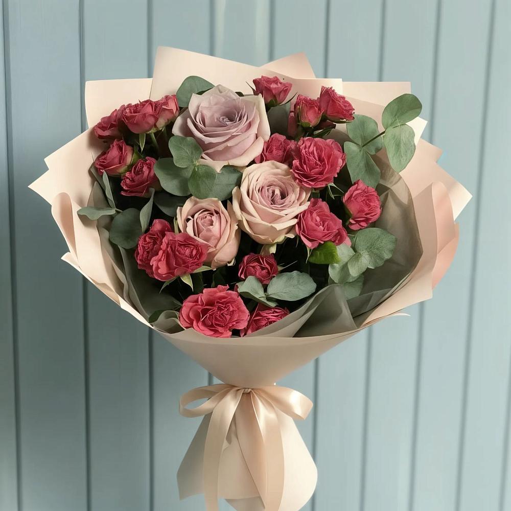 Букет цветов из: Гвоздики и Розы в Венгерово