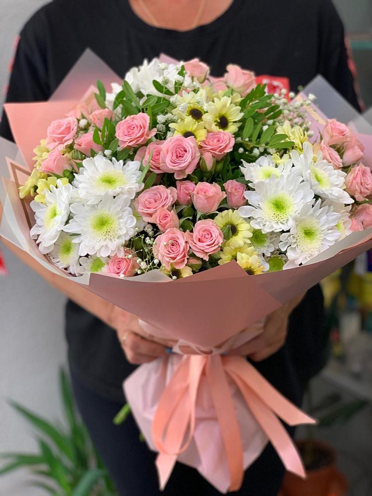 Букет цветов из: Розы и Хризантемы в Венгерово