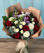 Букет цветов из:  Розы и Альстромерии в Венгерово