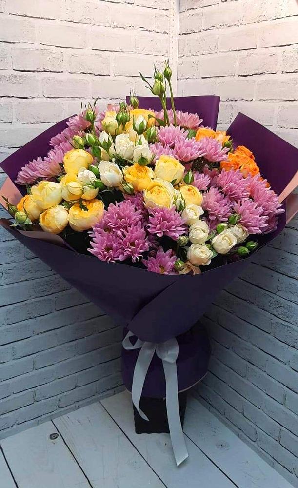 Букет цветов из: Хризантемы и Розы в Венгерово