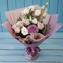 Букет цветов из:  Розы и Лизиантусы #REPLACE_PRED# Венгерово