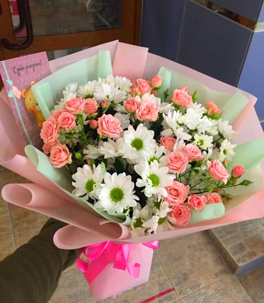 Букет цветов из: Розы и Хризантемы в Венгерово