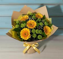 Букет цветов из:  Герберы и Хризантемы в Венгерово