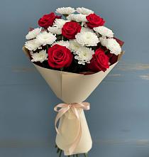 Букет цветов из:  Розы и Хризантемы в Венгерово