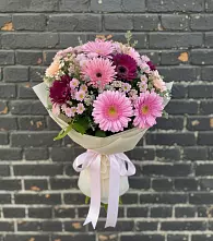 Букет цветов из:  Герберы и Хризантемы в Венгерово
