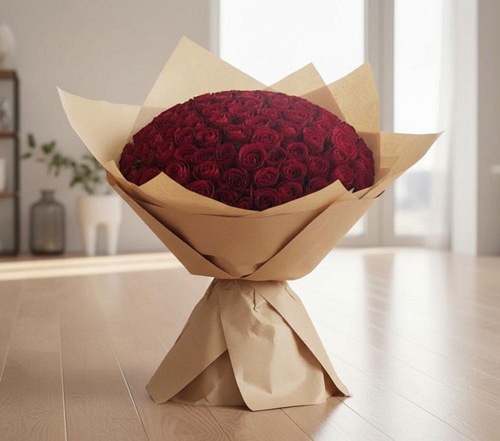 Букет 101 Красная роза в Венгерово