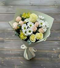 Букет цветов из:  Альстромерии, Розы и Хризантемы в Венгерово
