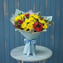 Букет цветов из:  Альстромерии и Хризантемы в Венгерово