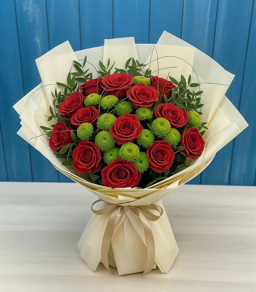 Букет цветов из: Розы и Хризантемы в Венгерово