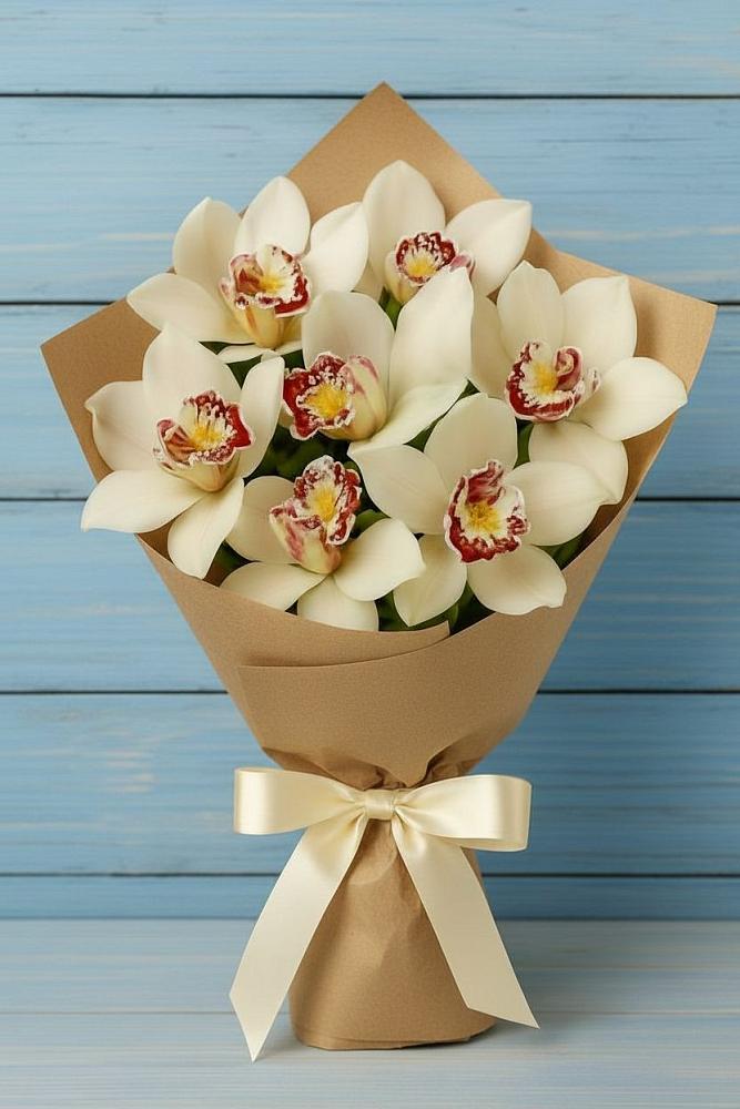 Букет цветов из: Орхидеи и Розы в Венгерово